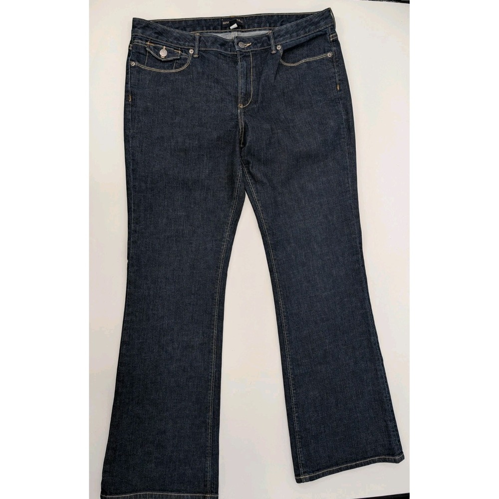 Y2K Banana Republic Womens Bootcut Jeans Size 14R Button Pocket Western Preppy